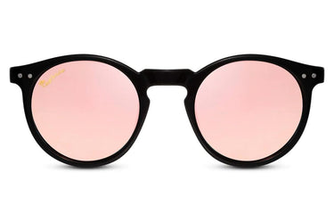 Heart-shaped sunglasses with pink lenses